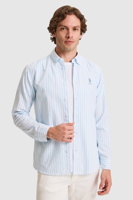 Рубашка из хлопка в полоску - G081GL0040COKA Сорочка муж. (VR036, 3XL)