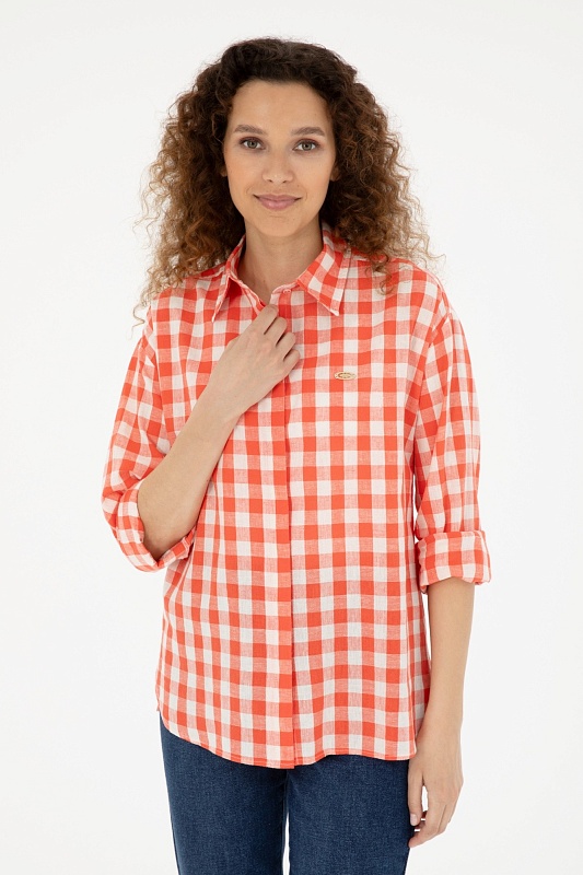 Рубашка из хлопка с добавлением льна прямая - G082SZ0040ALEXISTA Сорочка жен. (VR030, 40)