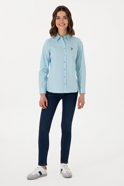 Рубашка с хлопком приталенная - G082SZ0040CRISCOLOR025Y Сорочка жен. (VR007, 44)