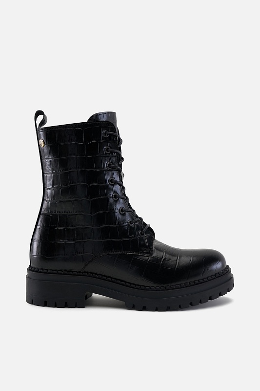 Ботинки кожаные на шнурках и молнии - S082SZ0330K24KEYNES Обувь жен. (VR046, 40)