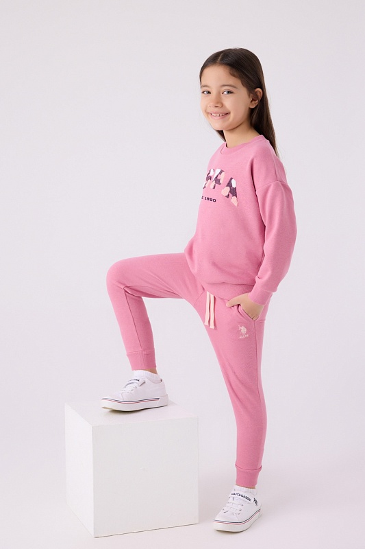 Свитшот и спортивные брюки для девочек - G084SZ0HF0US1972 Костюм дом. жен. детс. (VR041, 5X)