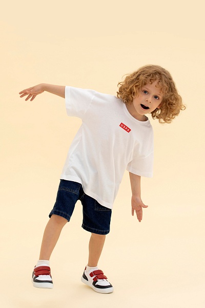 Футболка с принтом оверсайз для мальчиков - G083SZ0110KAMEDAKIDS Футболка муж. детс. (VR013, 5_6)