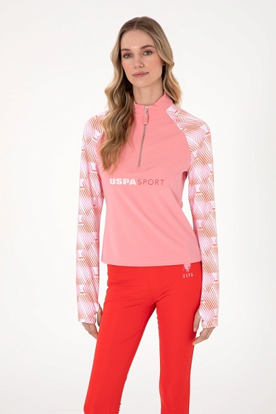 Толстовка спортивная с воротником на молнии - G082SZ0820S_SORA Толстовка жен. (VR041, M)