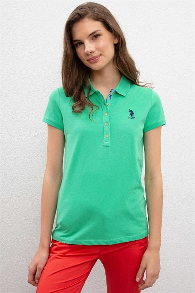 Футболка-поло из хлопка с принтом на планке - G082SZ0110TP01IY09-011 Футболка жен. (VR054, 2XS)