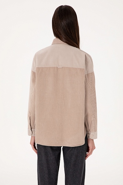 Рубашка вельветовая свободная - G082SZ0040CLAIRE Сорочка жен. (VR049, 34)