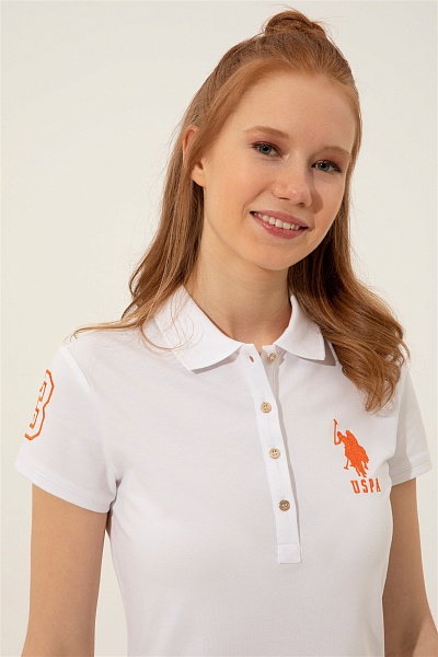 Платье-поло из хлопка с контрастным логотипом приталенное - G082SZ0750MTS0222-075 Платье жен. (VR013, M)