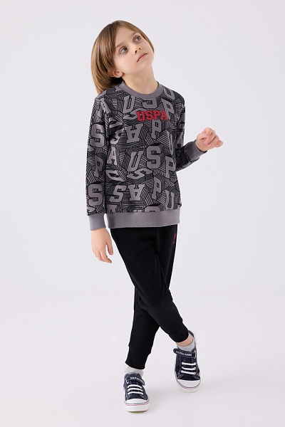 Свитшот и спортивные брюки для мальчиков - G083SZ0HF0US1929 Костюм дом. муж. детс. (VR080, 7_8)