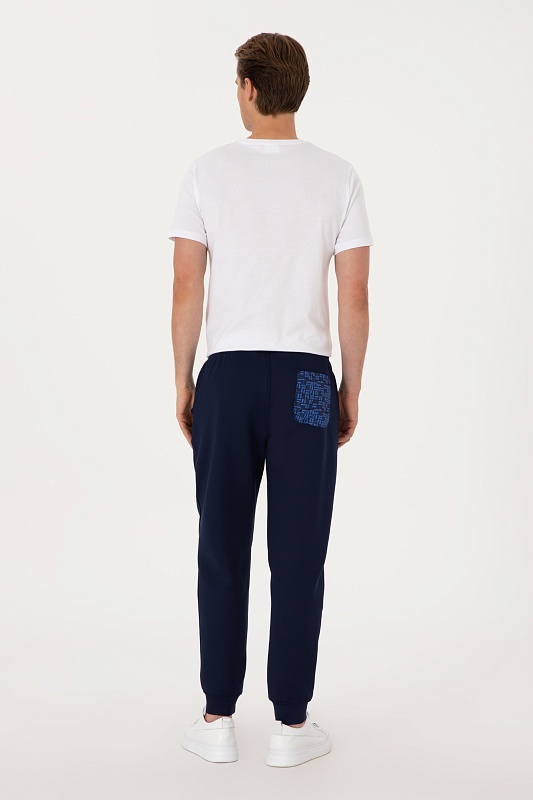 Спортивные брюки на манжетах - G081SZ0OP0S_HANKAS Брюки спорт. муж. (VR033, XS)