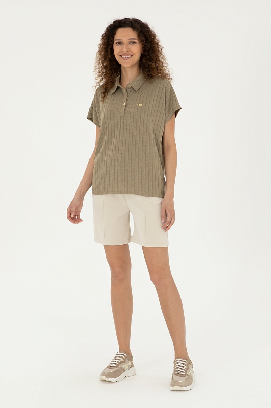 Футболка-поло трикотажная свободная - G082SZ0110PAT Футболка жен. (VR027, L)