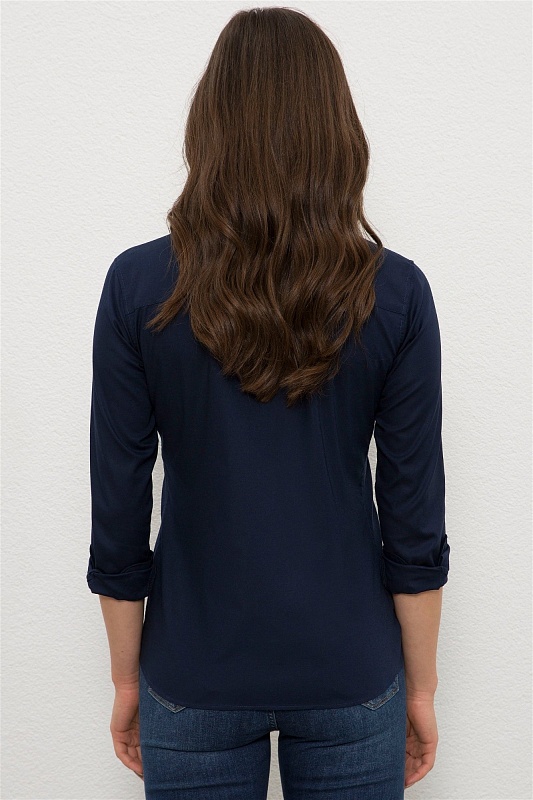 Рубашка из хлопка приталенная - G082SZ0040CRISCOLOR020K Сорочка жен. (VR033, 34)