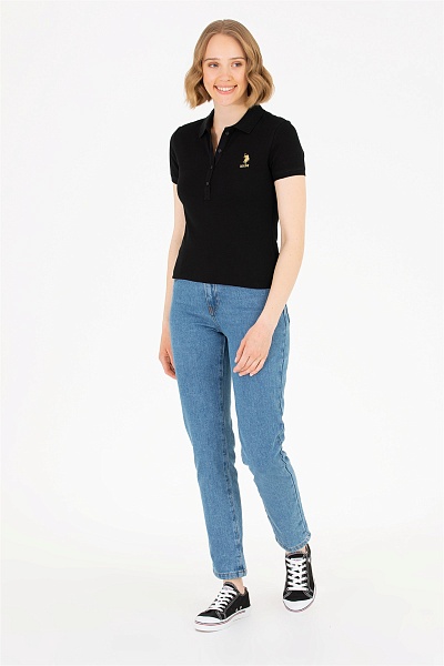 Футболка-поло из хлопка с принтом на планке - G082SZ0110TP0123 Футболка жен. (VR046, XS)