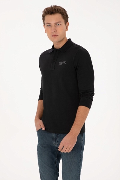 Поло с длинным рукавом из хлопка - G081SZ0820E_ENDOS Толстовка муж. (VR046, XL)