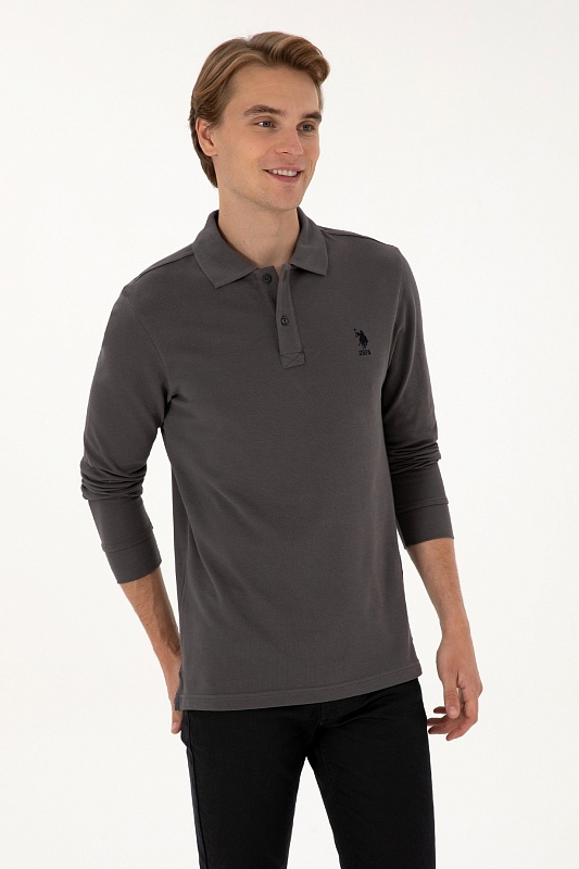 Поло с длинным рукавом из хлопка - G081SZ0820TP01SK025 Толстовка муж. (VR024, M)