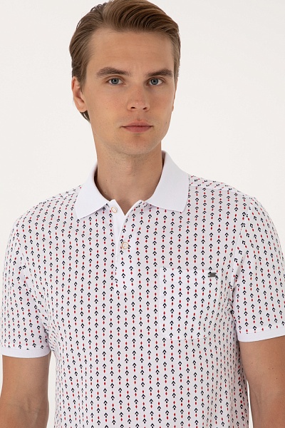 Футболка-поло из хлопка с узором - G081SZ0110PALY Футболка муж. (VR013, 2XL)