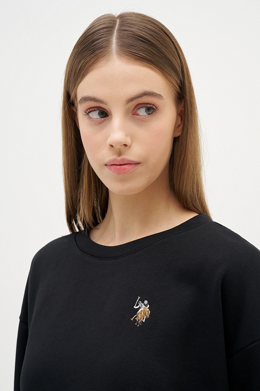 Свитшот с хлопком укороченный - G082SZ0820R_FELTA_SK024 Толстовка жен. (VR046, 2XS)