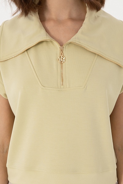 Толстовка без рукавов укороченная - G082SZ0110SENTI Футболка жен. (VR183, XS)