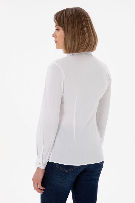 Рубашка из смесового хлопка приталенная - G082SZ0040CRISY025Y Сорочка жен. (VR013, 40)