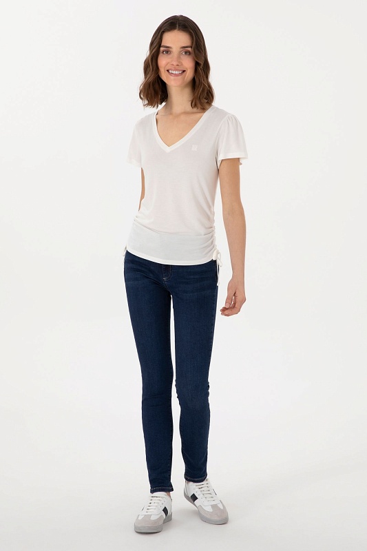 Футболка из модала с V-образным вырезом - G082SZ0110SUPRA Футболка жен. (VR071, S)