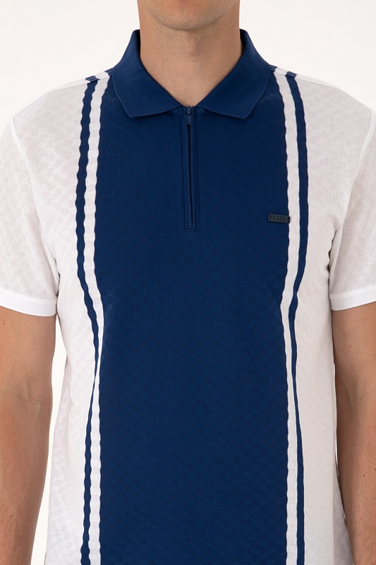 Футболка-поло из хлопка с воротником на молнии - G081SZ0110ZORKAS Футболка муж. (VR013, XS)