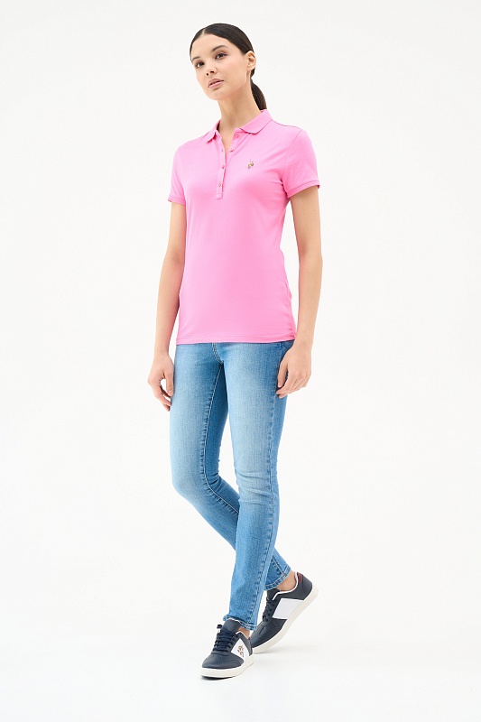Футболка-поло из хлопка - G082SZ0110TP0123-CLR Футболка жен. (VR041, 2XS)