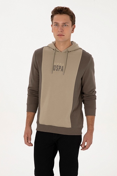 Худи с контрастными вставками - G081SZ0820E_ZYLEM Толстовка муж. (VR052, XL)