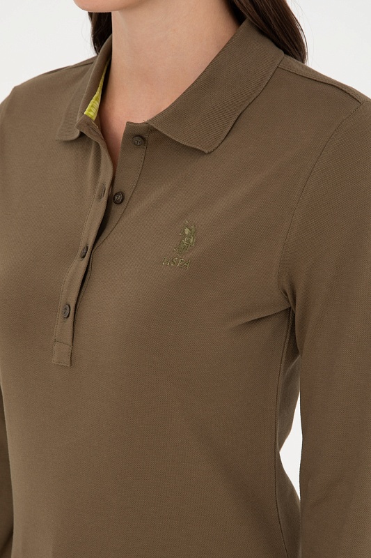 Поло с длинным рукавом из хлопка - G082SZ0820TPG_SK024 Толстовка жен. (VR027, XS)