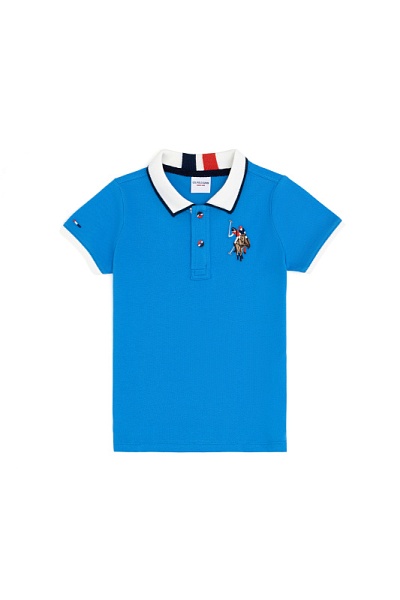 Футболка-поло из хлопка с контрастным дизайном для мальчиков - G083SZ0110SD01KIDSIY024 Футболка муж. детс. (VR045, 10_11)