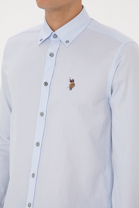 Рубашка из хлопка приталенная - G081SZ0040CEDCOLOR025K Сорочка муж. (VR003, 4XL)