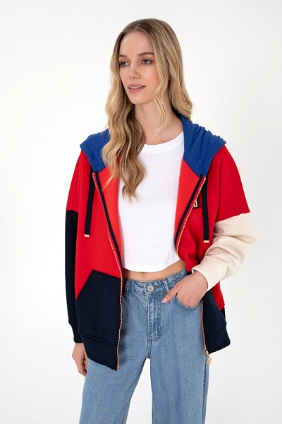 Толстовка на молнии с капюшоном - G082SZ0820RAE Толстовка жен. (VR030, L)