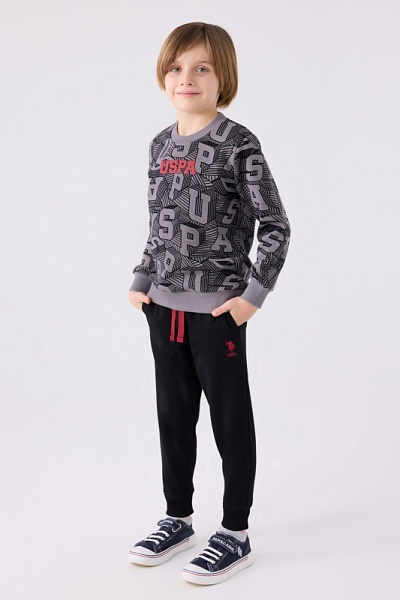 Свитшот и спортивные брюки для мальчиков - G083SZ0HF0US1929 Костюм дом. муж. детс. (VR080, 7_8)