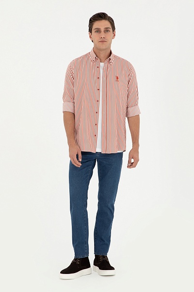 Рубашка в полоску прямая - G081SZ0040EGAN024K Сорочка муж. (VR031, 4XL)