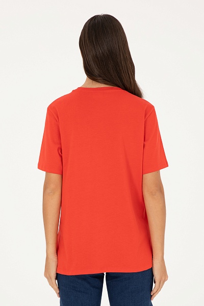 Футболка с принтом свободная - G082SZ0110SEANIY24 Футболка жен. (VR030, L)