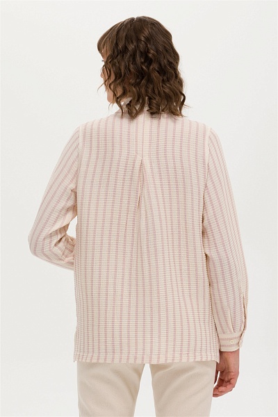 Рубашка из жатого хлопка свободная - G082SZ0040AKALIN Сорочка жен. (VR211, 40)