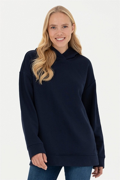 Худи удлиненное с принтом на спине - G082GL0820RC-GEDA Толстовка жен. (VR033, S)