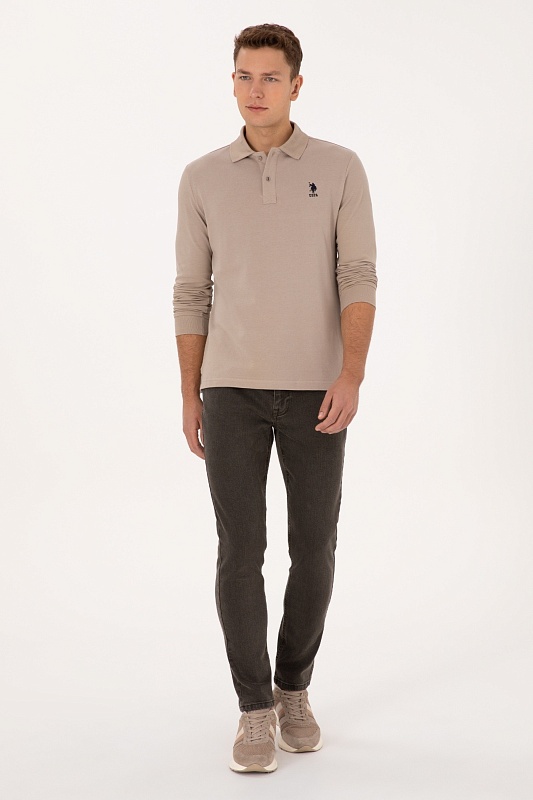 Поло с длинным рукавом из хлопка - G081SZ0820TP01SK025 Толстовка муж. (VR088, M)