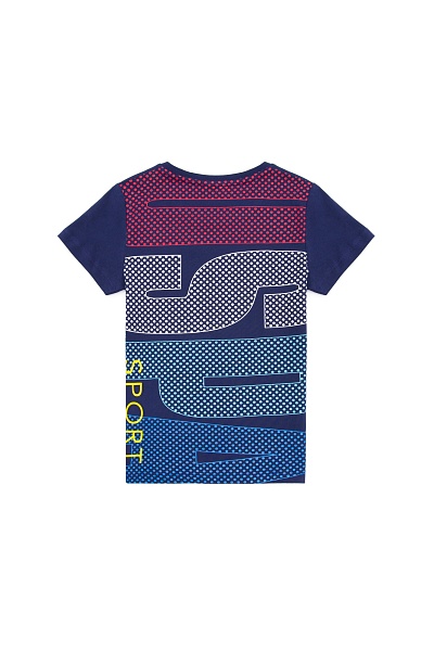 Футболка из хлопка с логотипом для мальчиков - G083SZ0110PUNOKIDS Футболка муж. детс. (VR033, 3_4)