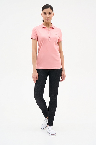 Футболка-поло из хлопка - G082SZ0110TP0123-CLR Футболка жен. (VR204, M)