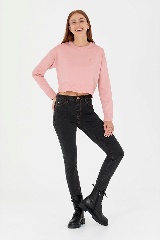 Джемпер трикотажный укороченный - G082SZ0TK0JAMEK Кофта жен. (VR042, L)
