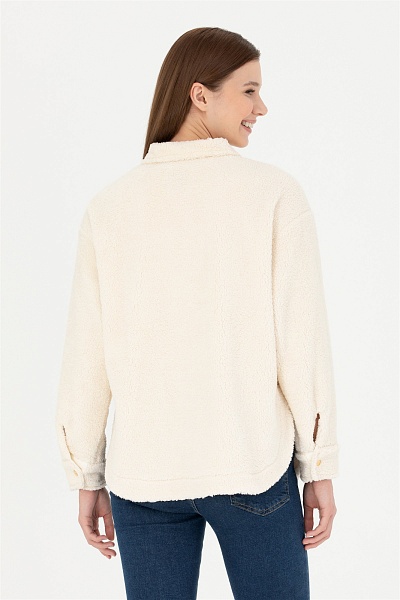 Толстовка на кнопках из экомеха - G082SZ0820NADIA Толстовка жен. (VR049, M)