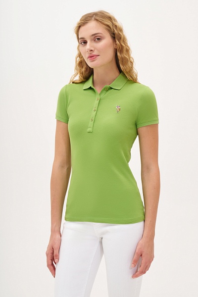 Футболка-поло из хлопка - G082SZ0110TP0122-CLR Футболка жен. (VR020, M)