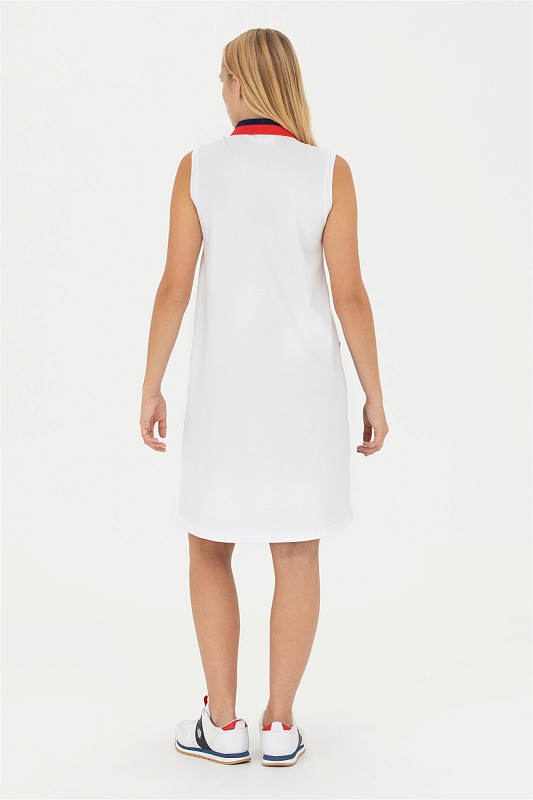 Платье-поло из смесового хлопка с контрастными блоками - G082SZ0750MELENA_T Платье жен. (VR013, S)