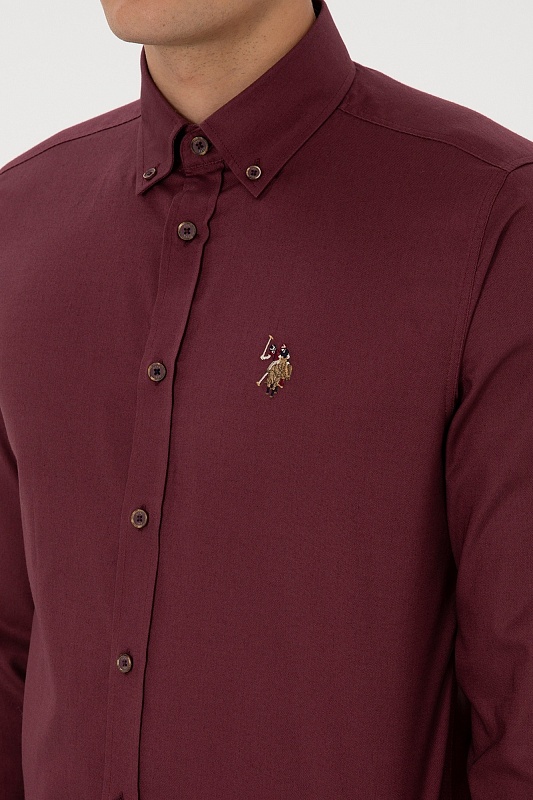 Рубашка из хлопка приталенная - G081SZ0040CEDCOLOR025K Сорочка муж. (VR177, S)