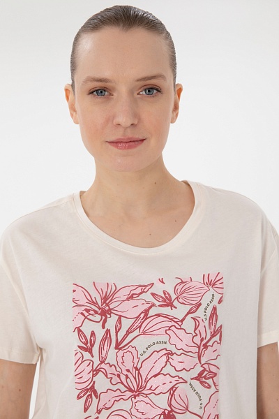 Футболка с принтом - G082SZ0110SRETA Футболка жен. (VR071, XS)