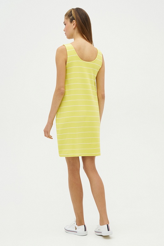 Платье трикотажное без рукавов в полоску - G082SZ0750R_MARRI Платье жен. (VR168, M)