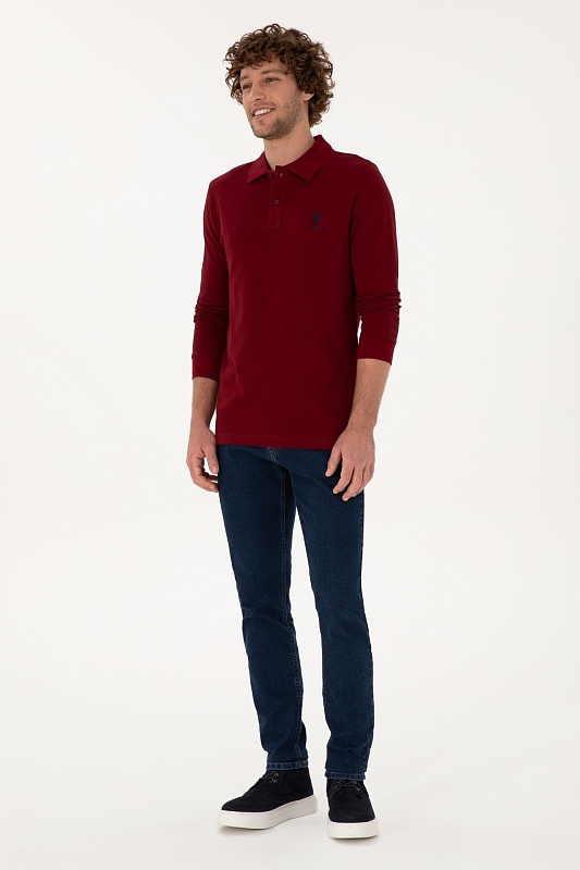 Поло с длинным рукавом из хлопка - G081SZ0820TP01SK025 Толстовка муж. (VR014, M)