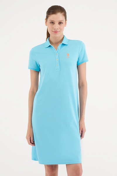 Платье-поло мини из хлопка прямое - G082GL0750GURLIN_IY26 Платье жен. (VR007, XL)