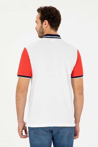 Футболка-поло с контрастными вставками - G081SZ0110T_RUPA Футболка муж. (VR030, S)