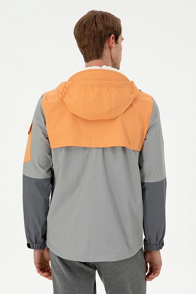 Ветровка с несъемным капюшоном - G081SZ0MS0SCAT-S Куртка муж. (VR024, 48)