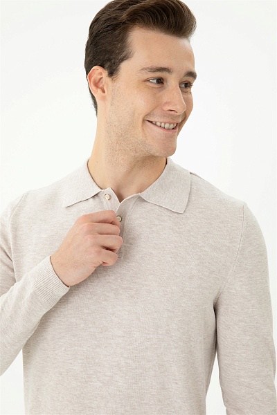 Поло с длинным рукавом трикотажное - G081SZ0TK0RAHAB-23K Кофта муж. (VR225, M)