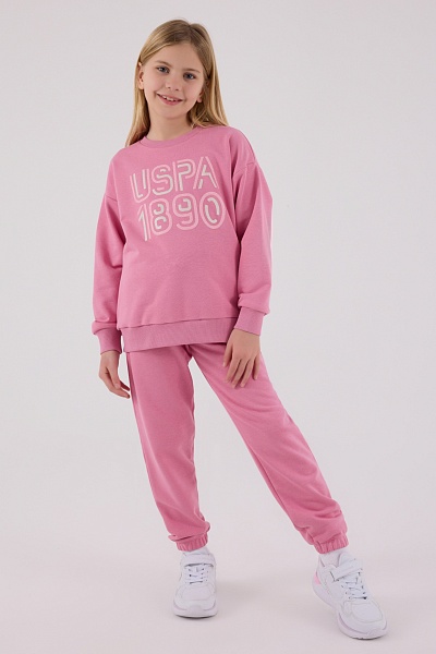 Свитшот и спортивные брюки для девочек - G084SZ0HF0US2311 Костюм дом. жен. детс. (VR037, 12_13)